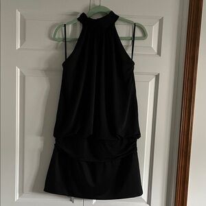 Elegant Black Halter Dress